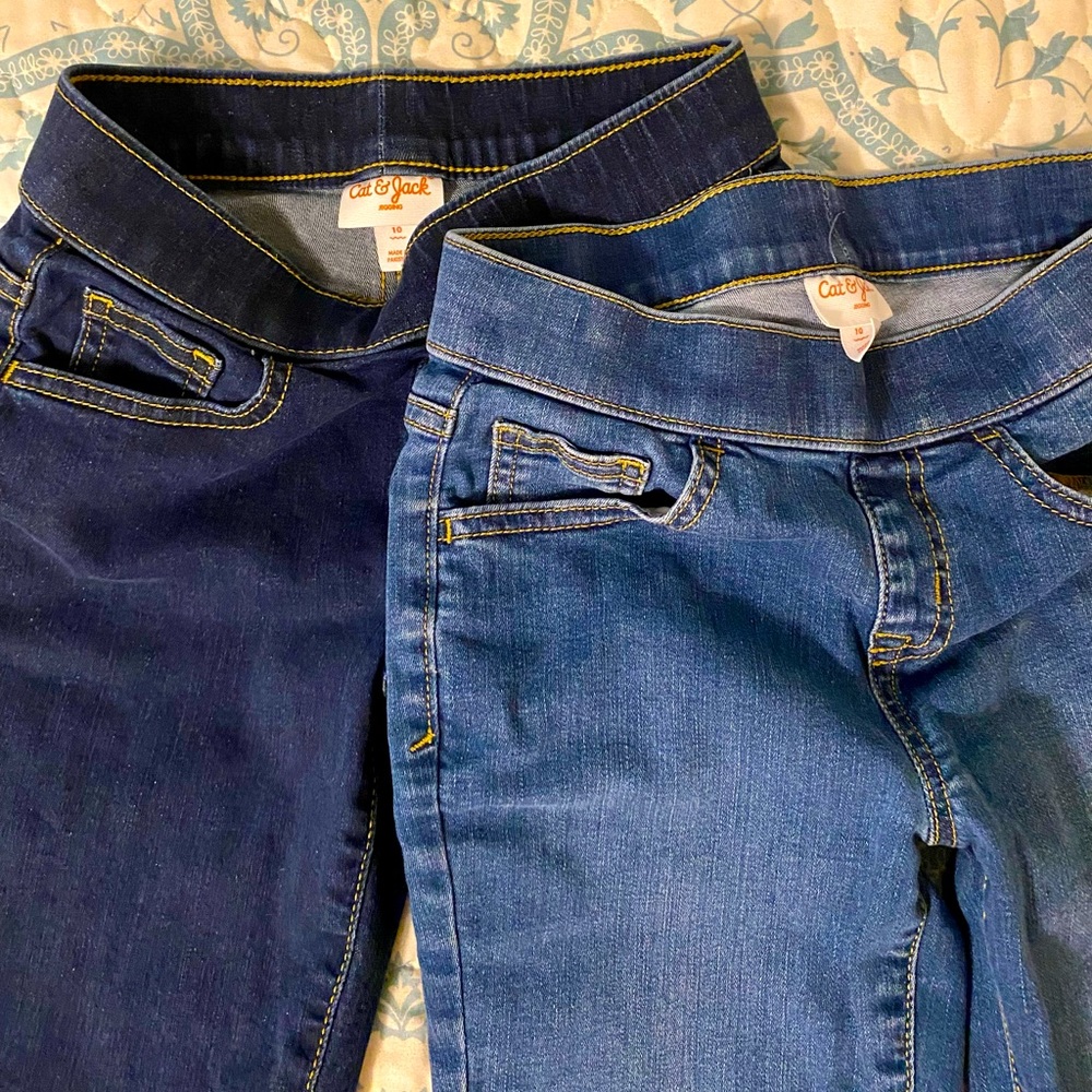 2 EUC Pairs of Girls Jeggings